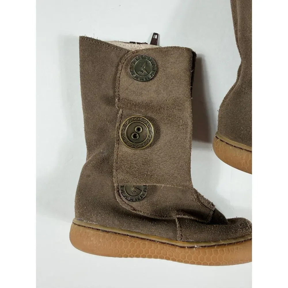 Livie & Luca Tiempo Suede Leather Boots Brown Size 6 toddler